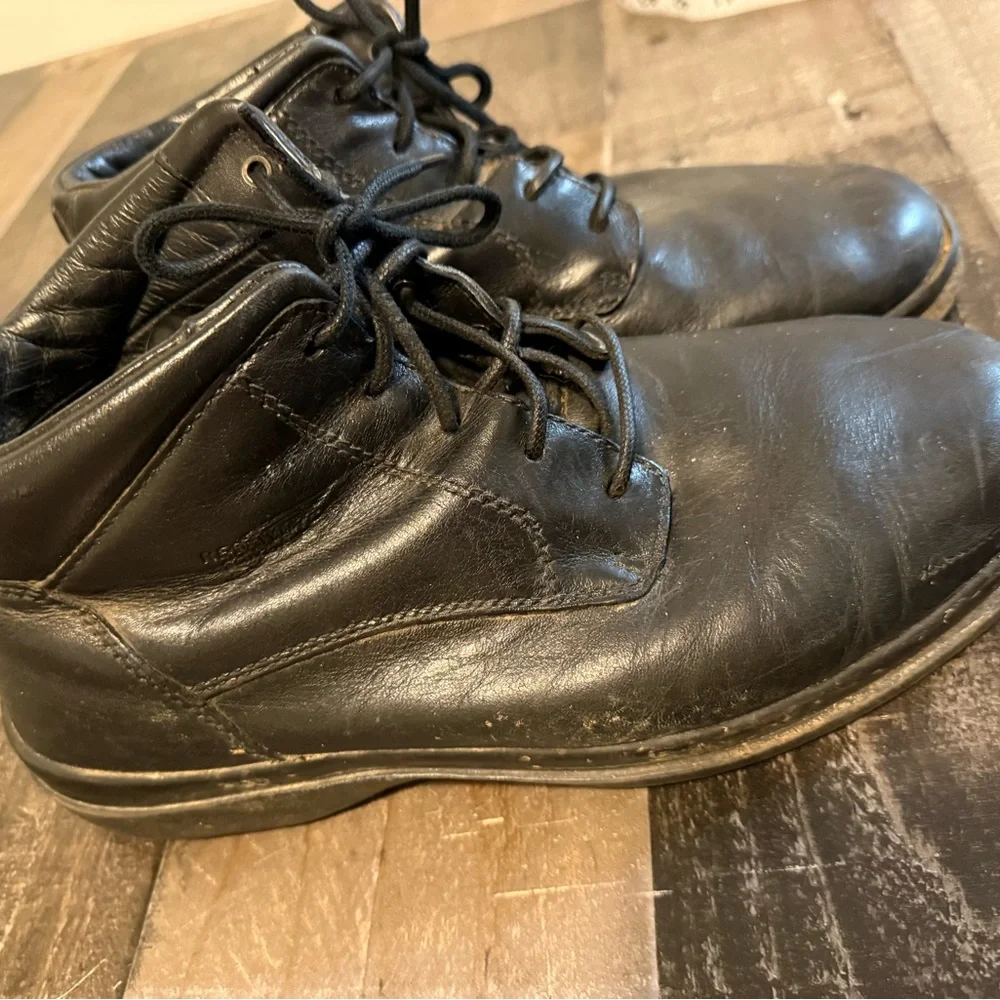 Red Wing Shoes Black Leather Lace-Up Work‎ Boots Men’s 10 EE Oil Resistant